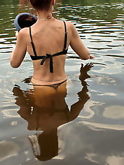 Bathing in Timiryazev-pond