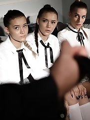 The most enjoyable group sex with four women – a teacher seduces them on her birthday.