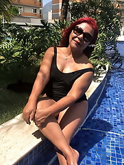 Attractive mature bitches with hairy slit